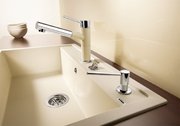 Смеситель Blanco Alta-S compact chrome/Silgranit белый фото 4