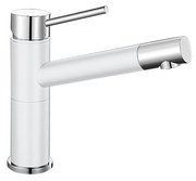 Смеситель Blanco Alta compact chrome/Silgranit белый фото