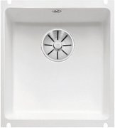 Мойка Blanco SUBLINE 375-U керамика отводная арматура InFino® глянцевый белый фото