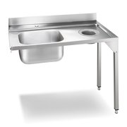 Стол с мойкой и отверстием для слива Smeg WT01R-1 фото