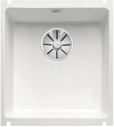 Мойка Blanco SUBLINE 375-U керамика отводная арматура InFino® матовый белый фото
