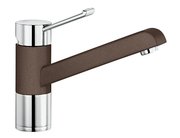 Смеситель Blanco Zenos chrome/Silgranit кофе фото