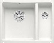 Мойка Blanco SUBLINE 350/150-U керамика отводная арматура InFino® матовый белый фото