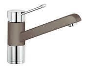 Смеситель Blanco Zenos chrome/Silgranit серый беж фото