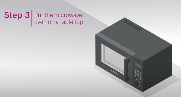 Быстрая установка микроволновки Bosch